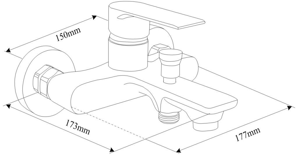 MEXEN – Royo vanová baterie, černá 72230-70