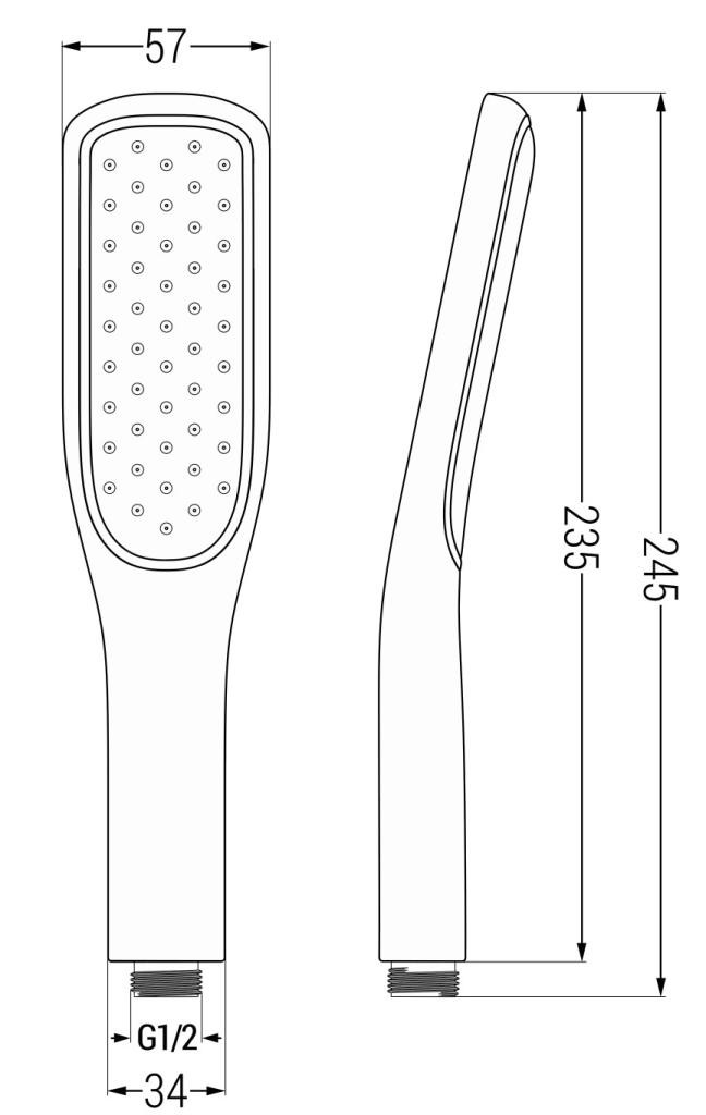MEXEN – R-49 ruční sprcha 1-funkce W / zlato 79549-25