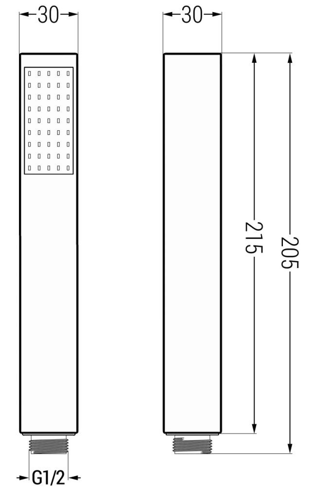 MEXEN – R-77 ruční sprcha 1-funkční chrom 79577-00