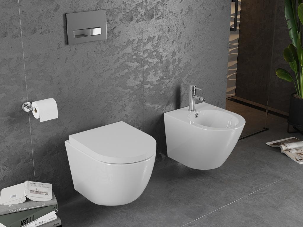 MEXEN – Lena Závěsná WC mísa včetně sedátka, duroplast, bílá 30220200