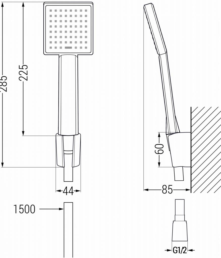 MEXEN – R-45 sprchová souprava, chrom 785455052-00