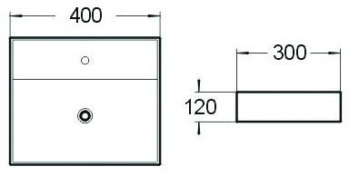 MEXEN – Mini umyvadlo na desku 40x30cm bílá 21094000
