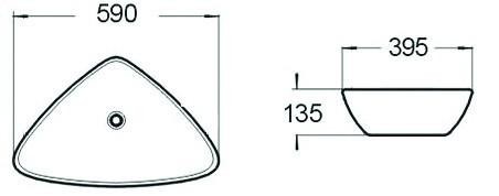 MEXEN – Bella umyvadlo na desku 59x39cm bílá 21465900