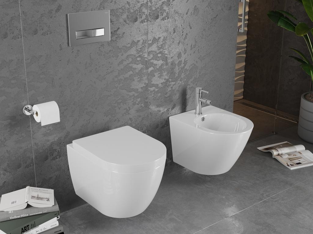 MEXEN – Lena Závěsná WC mísa včetně sedátka s slow-tvrdý, bílá 30298000