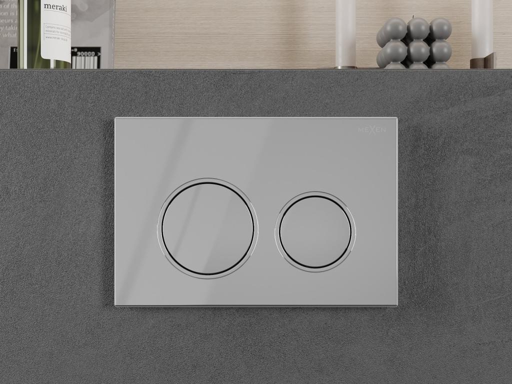 MEXEN – Fenix07xs tlačítko lesklý chrom flush 600701