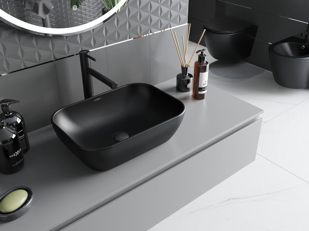 MEXEN – Rita umyvadlo na desku 45 x 32 cm černé mat 21084585