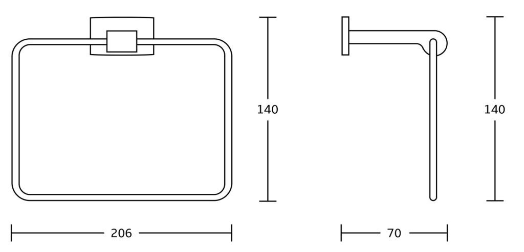 MEXEN – Zoja držák ručníku, zlatá 7019132-50