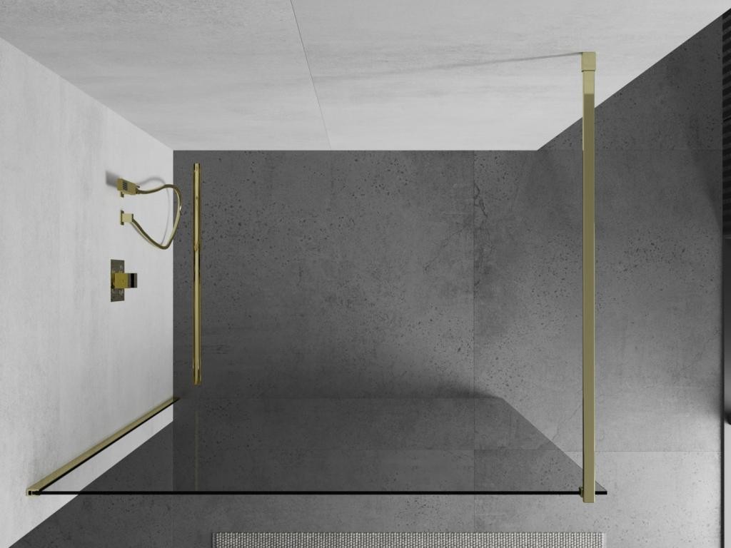 MEXEN - KIOTO Sprchová zástěna WALK-IN 110x200 cm 8 mm, zlatá, transparent 800-110-101-50-00 (obrázek 4)