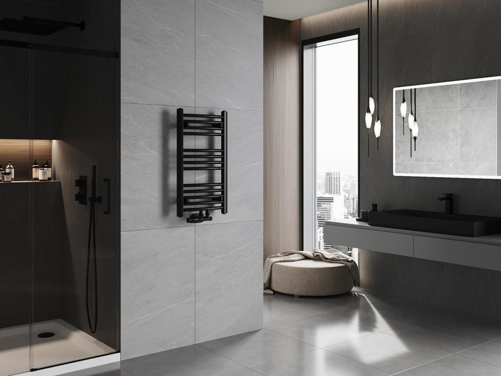 MEXEN – Ares otopný žebřík/radiátor 700×400 mm, 240 W,černá W102-0700-400-00-70