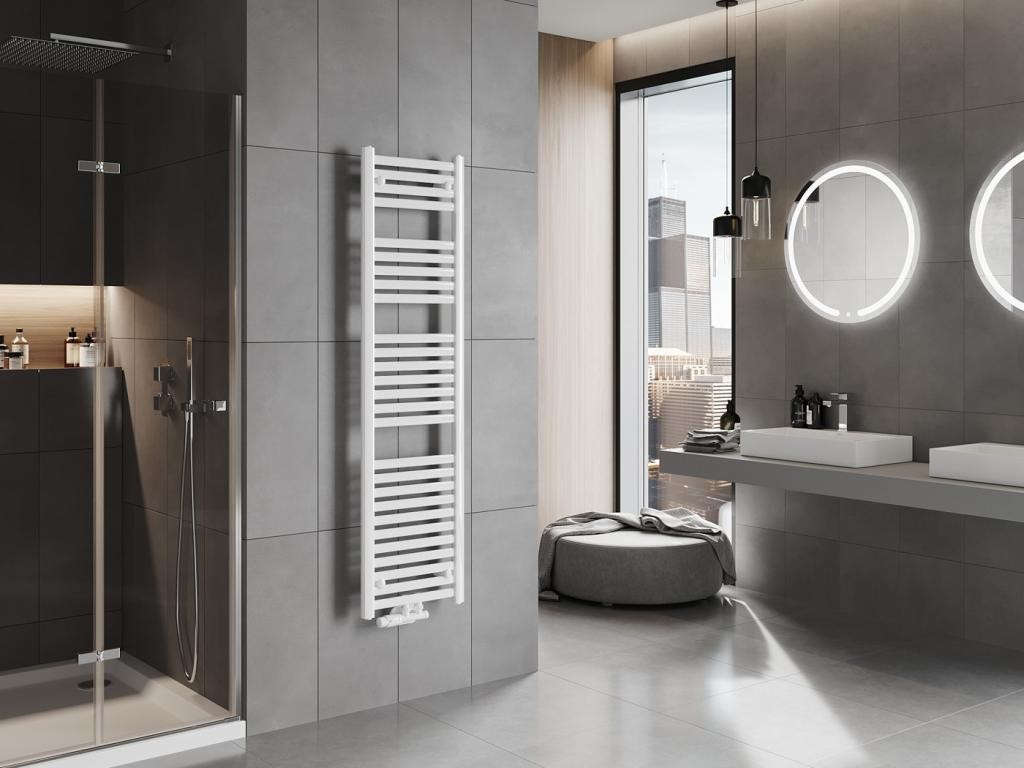 MEXEN – Hades otopný žebřík/radiátor 1500 x 400 mm, 574 W, bílá W104-1500-400-00-20