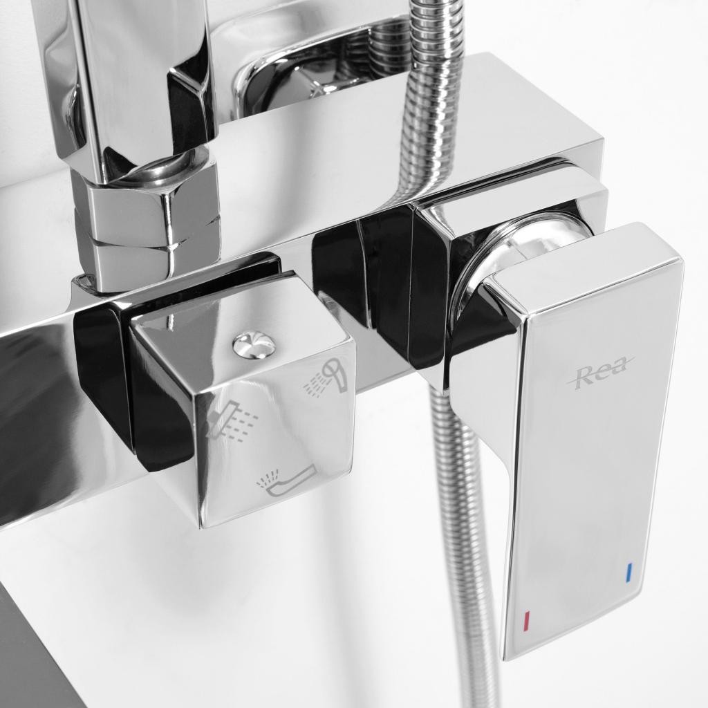 REA – Sprchový set s baterií 150mm s otočným výtokem Navaro REA-P0802