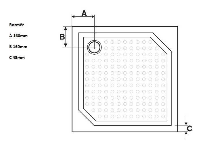 GELCO – Sprchová vanička ANETA GA009 900×900 profilovaná GA009