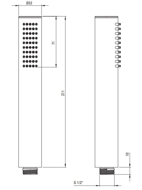 DEANTE – Silia černá Ruční sprcha, 1 funkce NQS_N51S