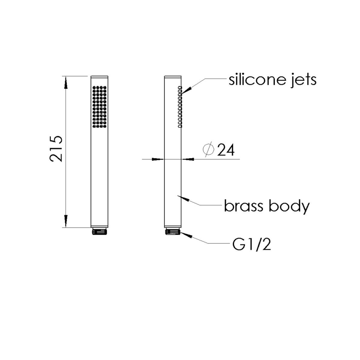 SAPHO – Ruční sprcha, 185, zlato DO217