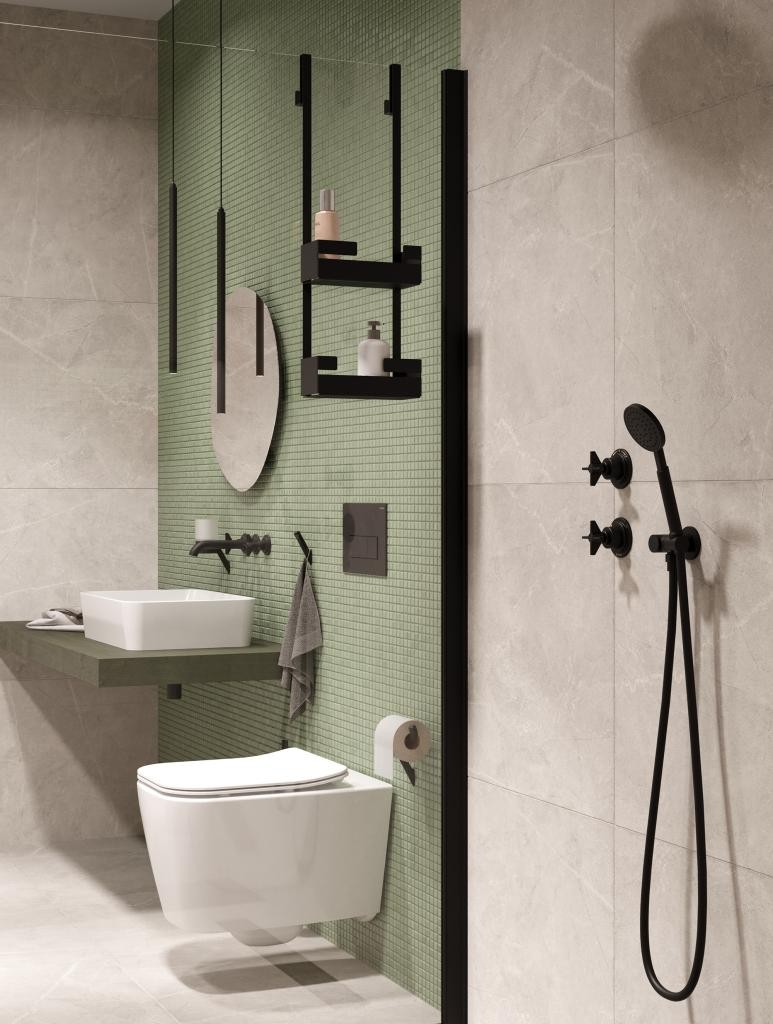 DEANTE – Silia černá – Háček, nástěnný ADI_N111