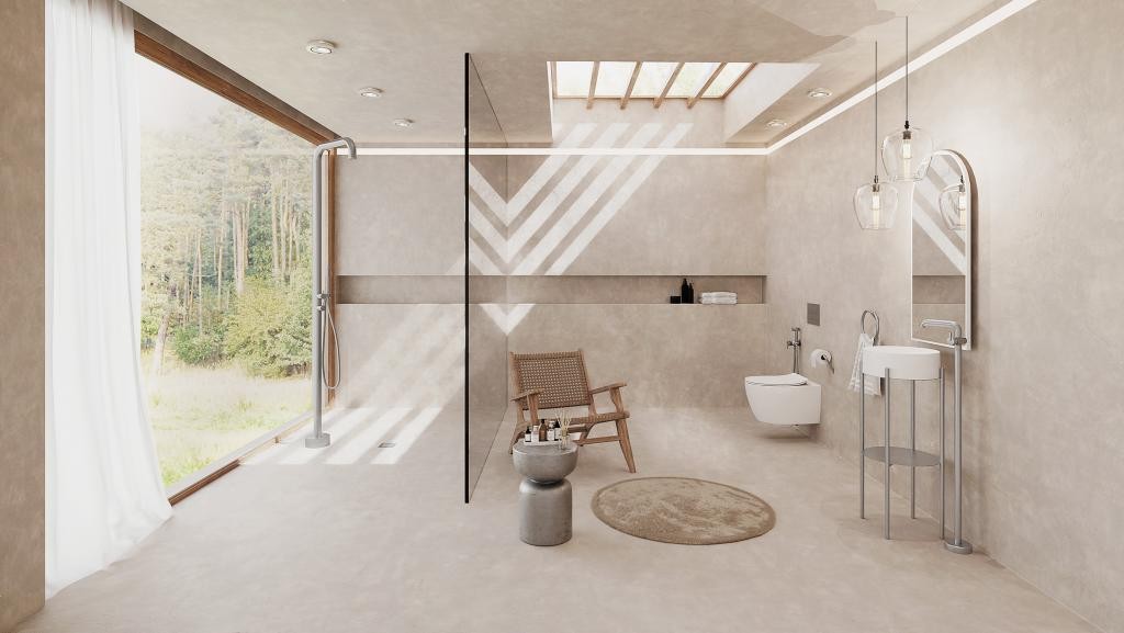 DEANTE – Silia nerezová Bidetová baterie, podomítková, s bidetovou ruční sprchou BQS_F34M