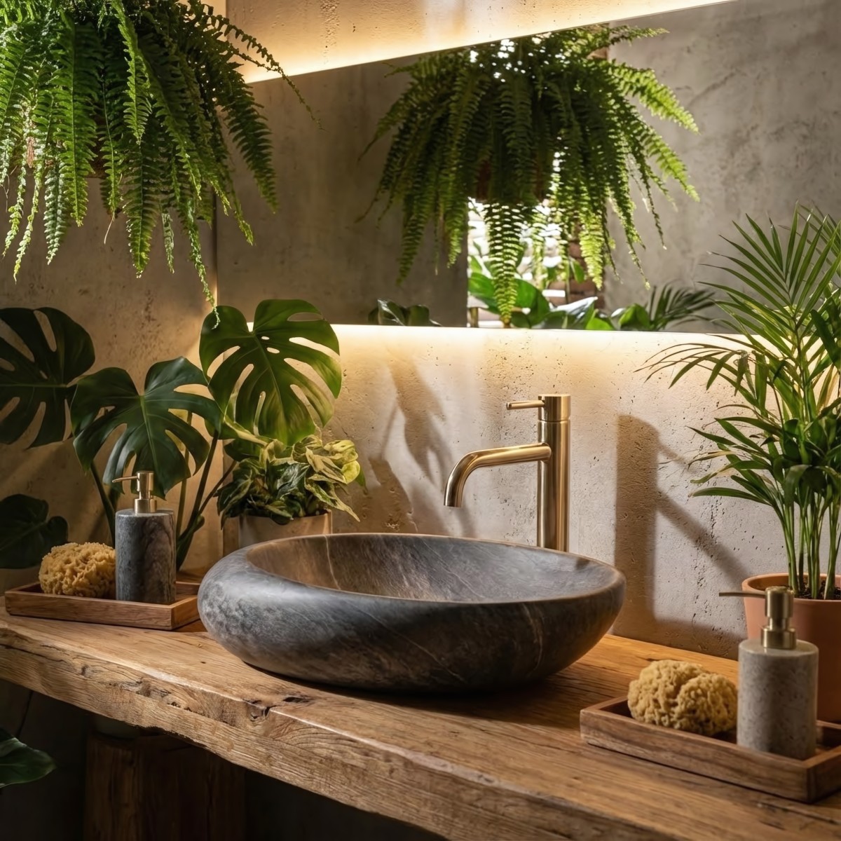 REA – Umyvadlo na desku Roxy A 49×31 tmavě šedá REA-U6649