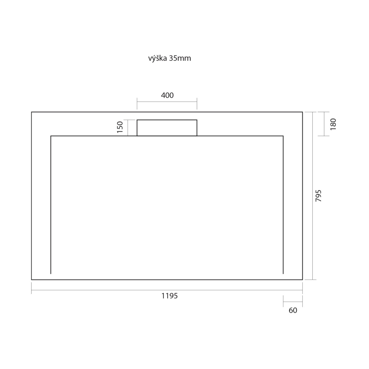 GELCO – Sprchová vanička IRENA HI12080 1200×800 hladká HI12080