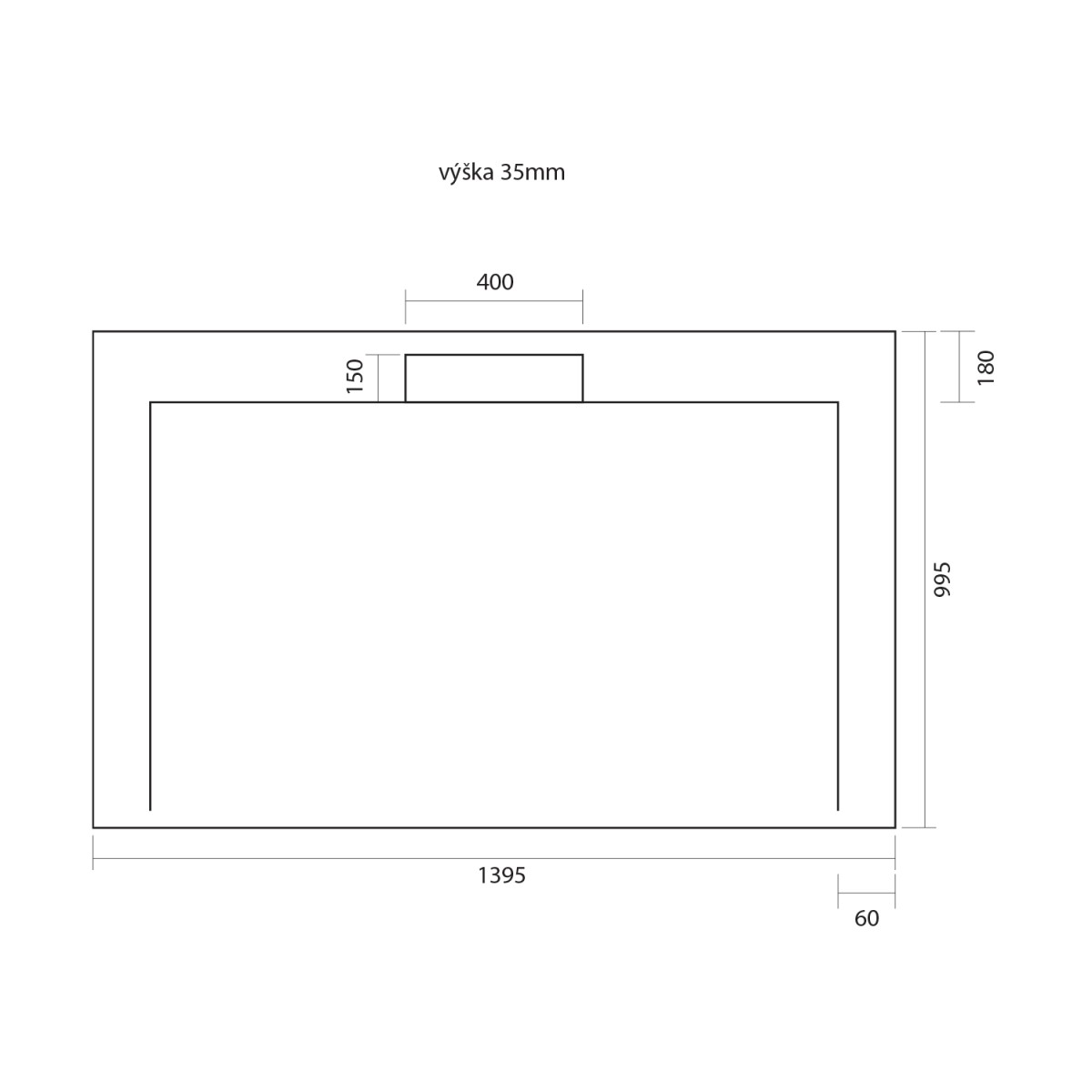 GELCO – Sprchová vanička IRENA HI140100 1400×1000 hladká HI140100