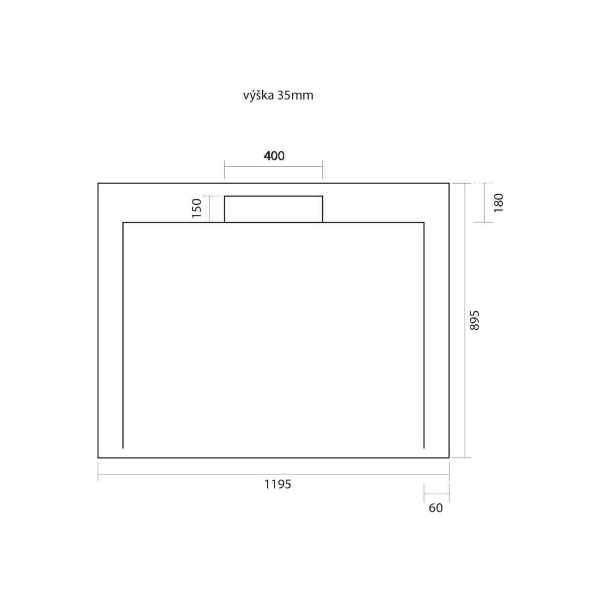 GELCO – Sprchová vanička IRENA HI12090 1200×900 hladká HI12090